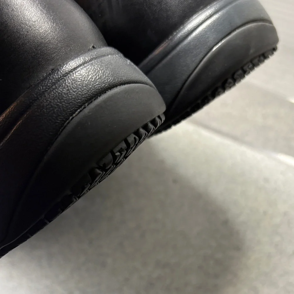 Size 14‎ Dunham work Men's Black Leather Shoes. Fc5